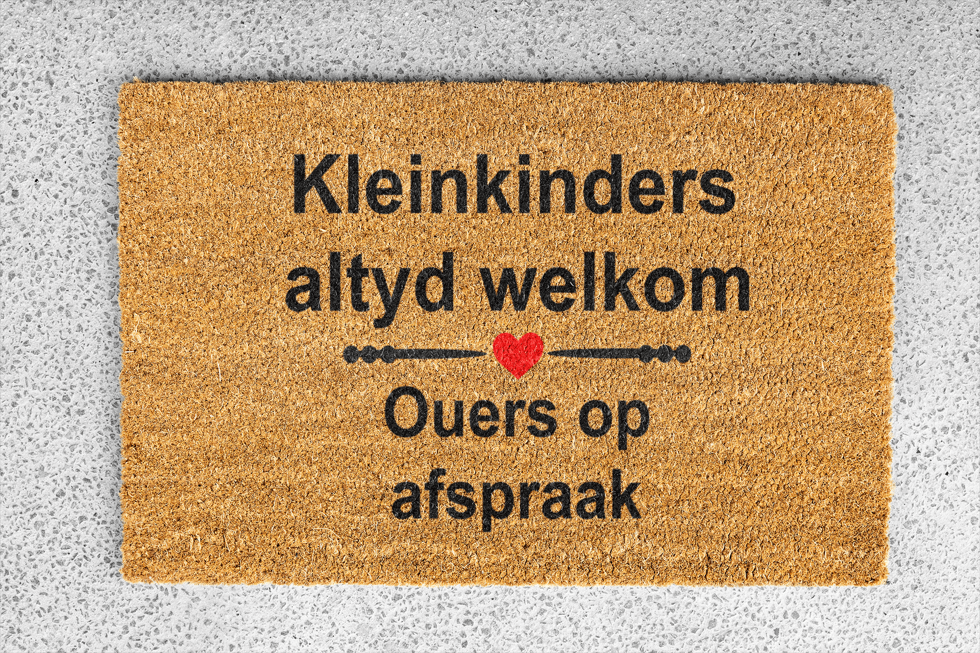 Personalized coir doormat handmade by Matnifique.