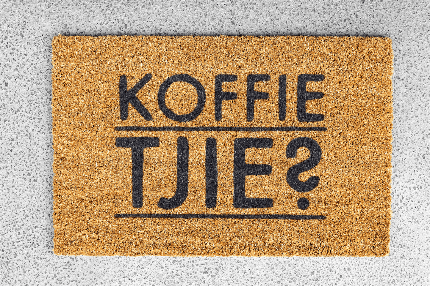 Personalized coir doormat handmade by Matnifique.