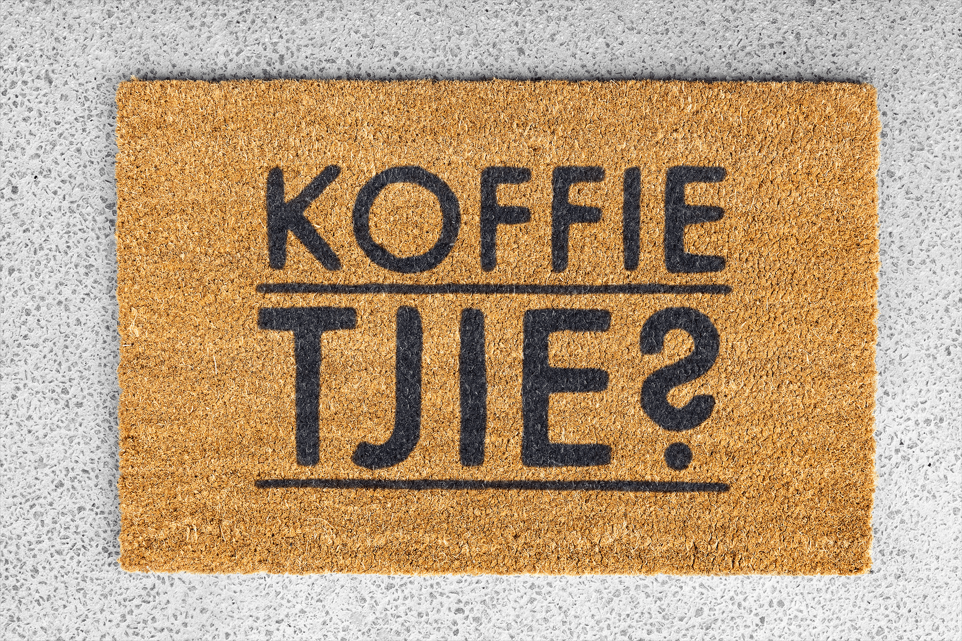 Personalized coir doormat handmade by Matnifique.