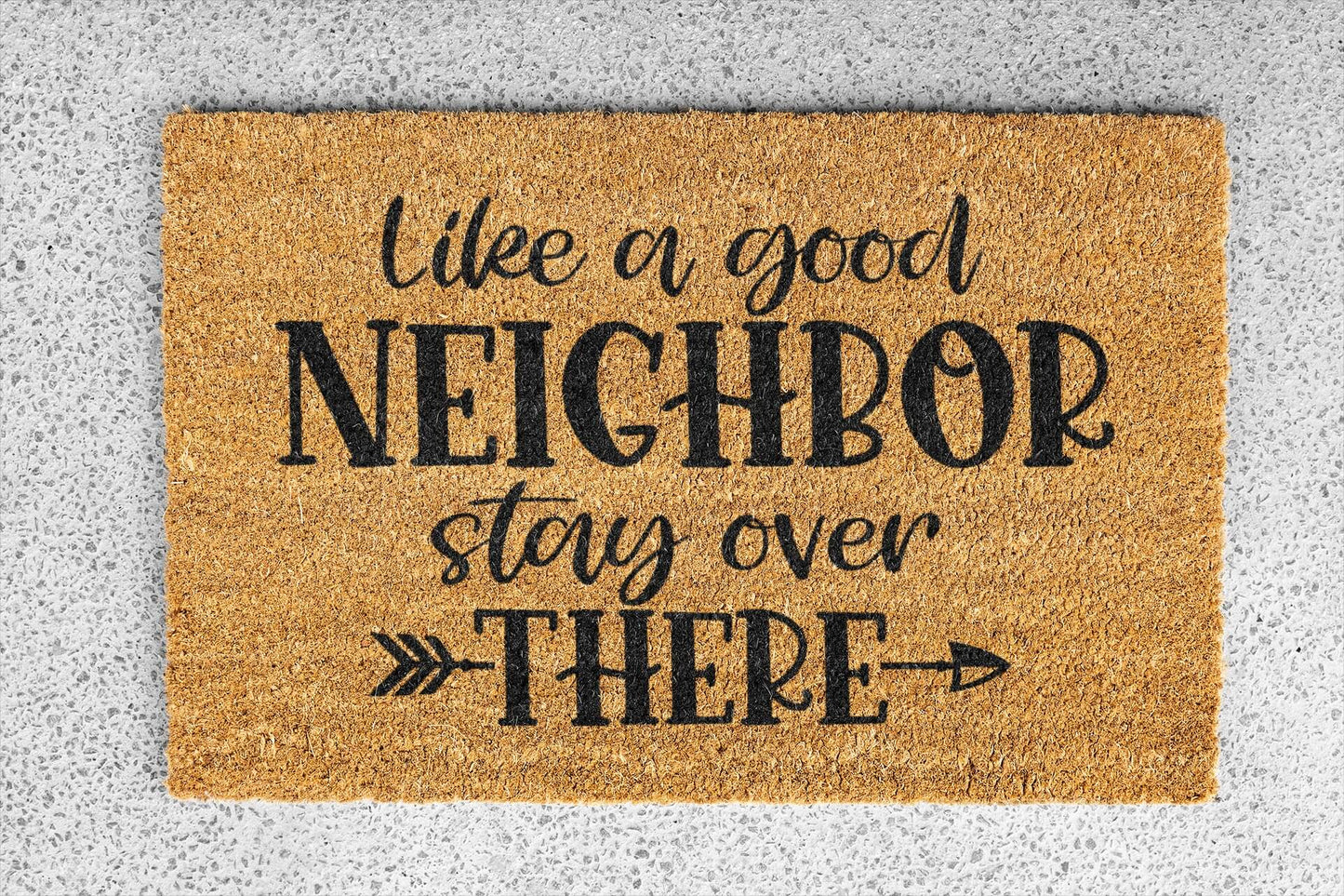 Personalized coir doormat handmade by Matnifique.