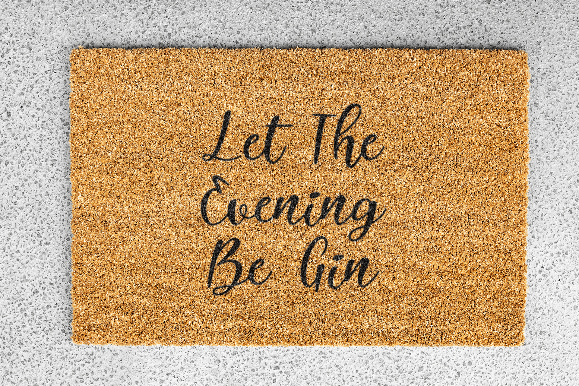 Personalized coir doormat handmade by Matnifique.