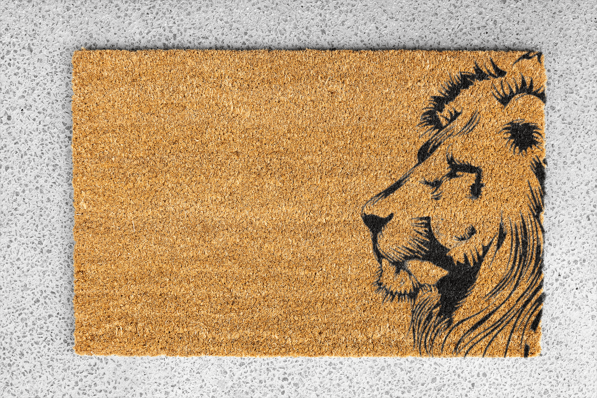 Personalized coir doormat handmade by Matnifique.