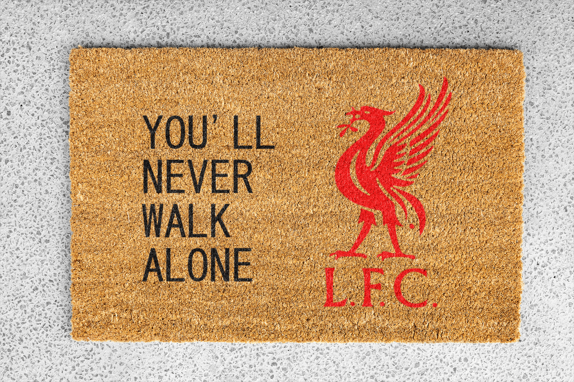 Personalized coir doormat handmade by Matnifique.