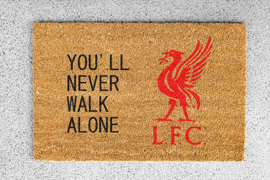 Personalized coir doormat handmade by Matnifique.