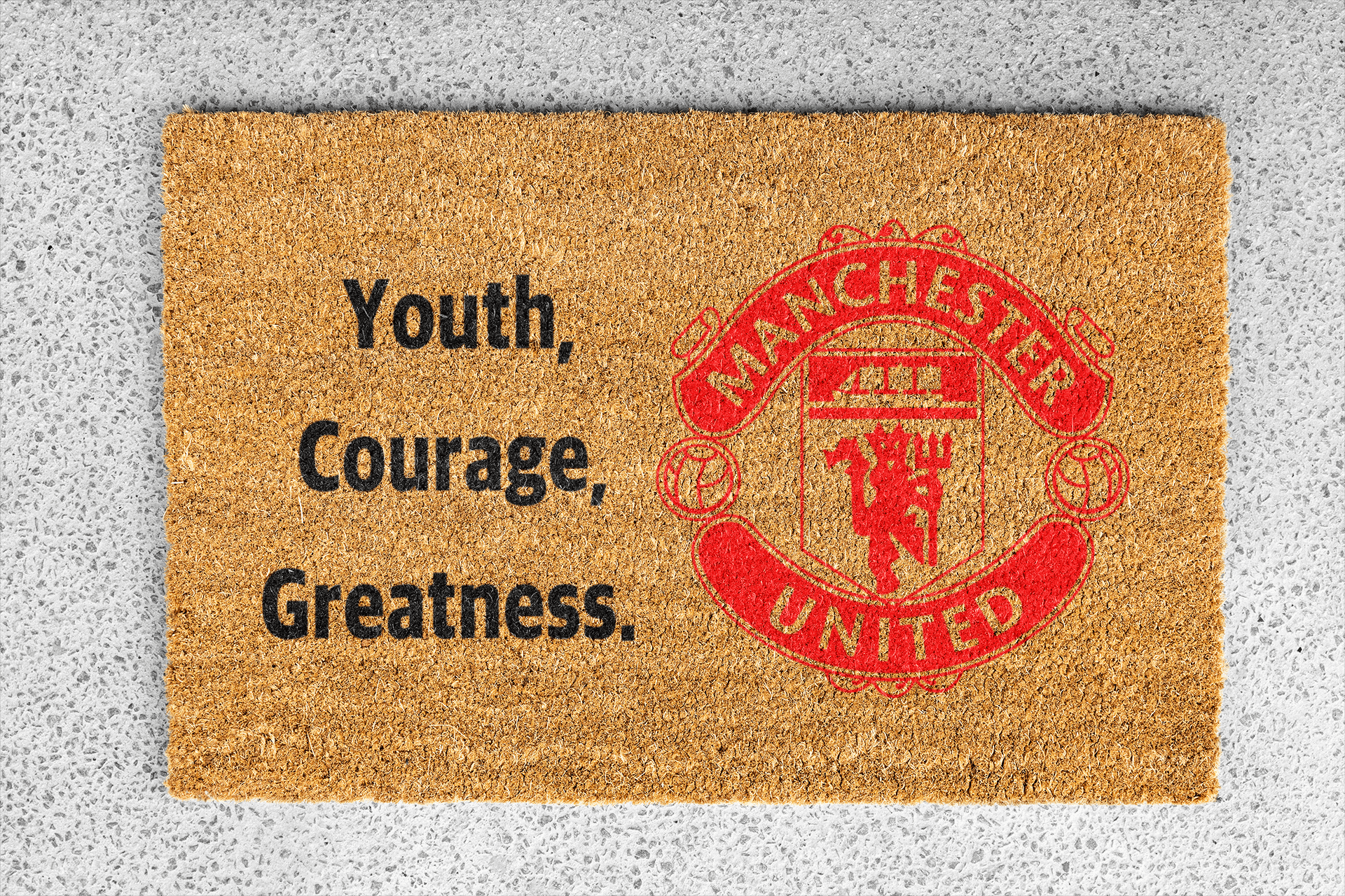 Personalized coir doormat handmade by Matnifique.