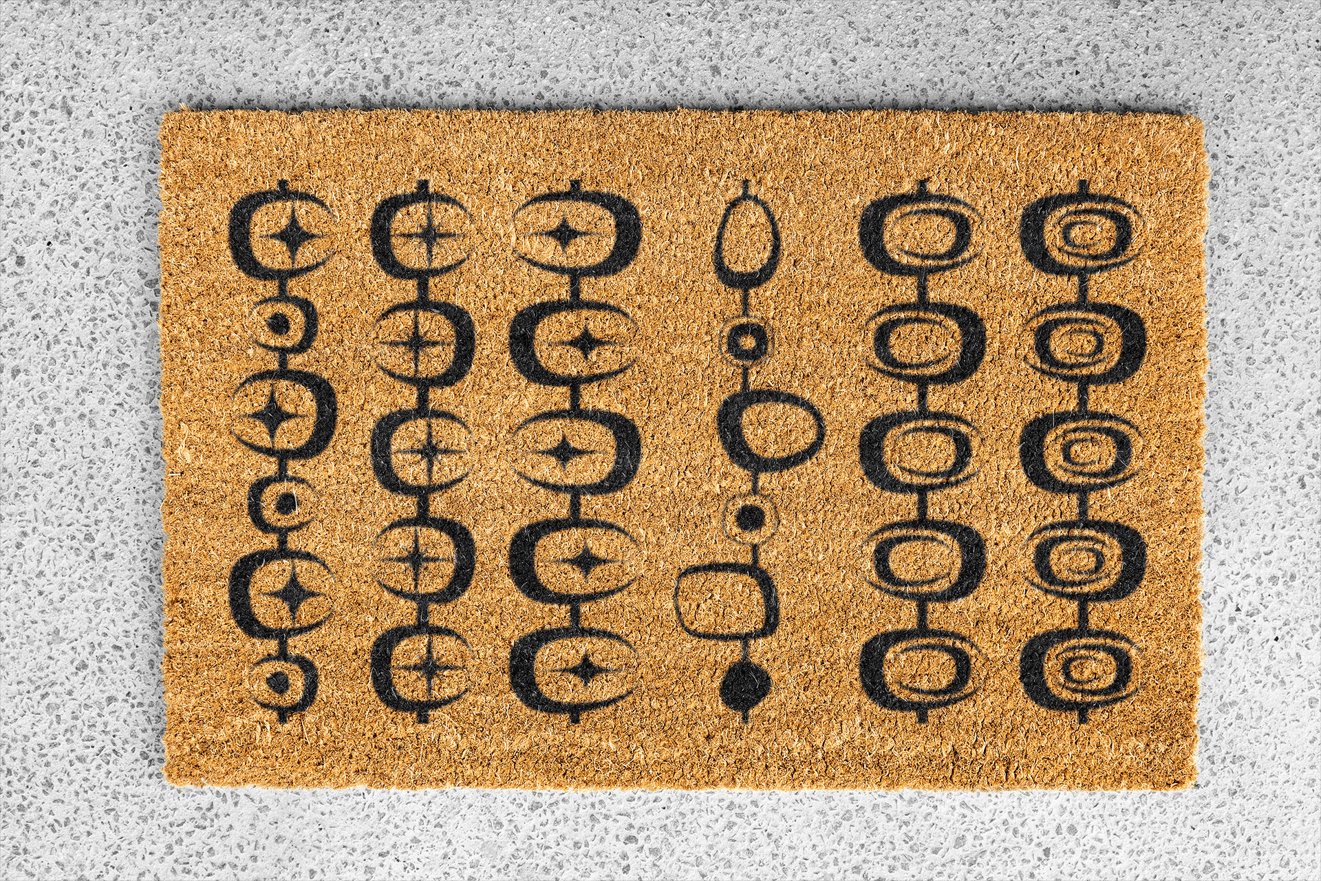 Personalized coir doormat handmade by Matnifique.