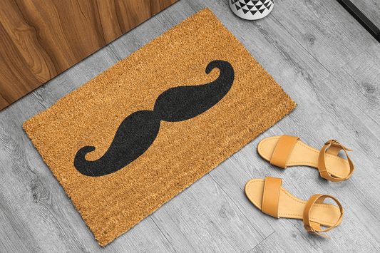Personalized coir doormat handmade by Matnifique.