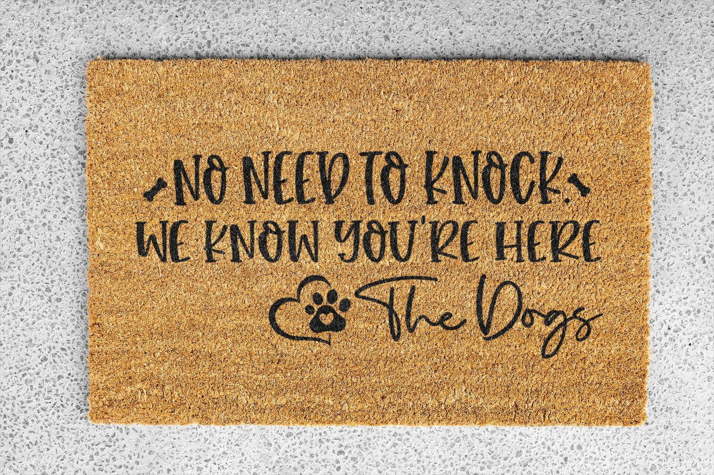 Personalized coir doormat handmade by Matnifique.