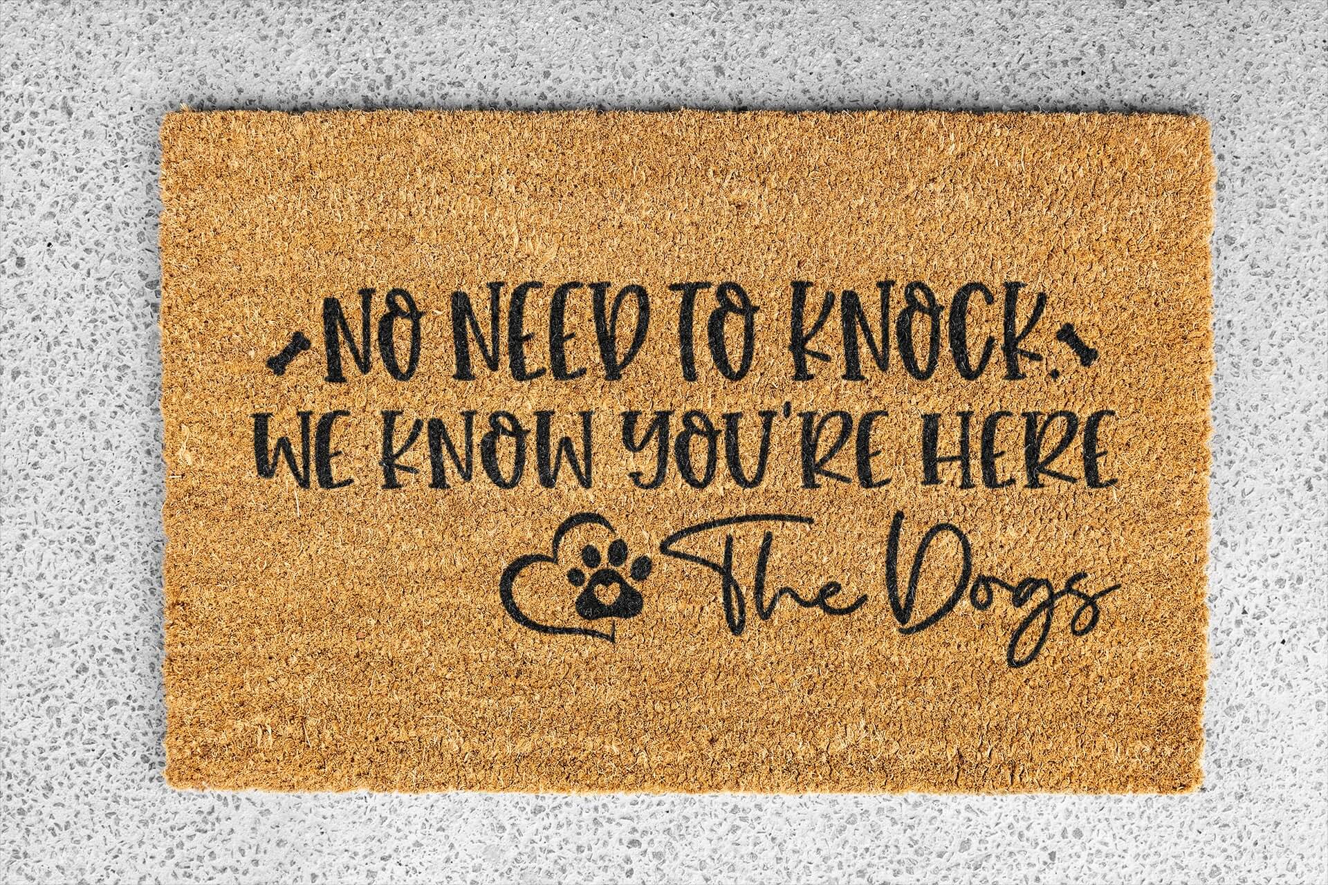 Personalized coir doormat handmade by Matnifique.