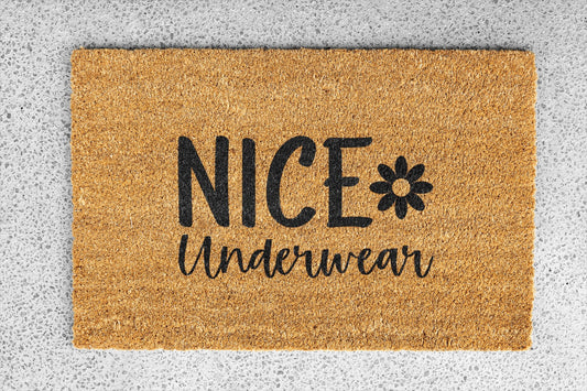 Personalized coir doormat handmade by Matnifique.