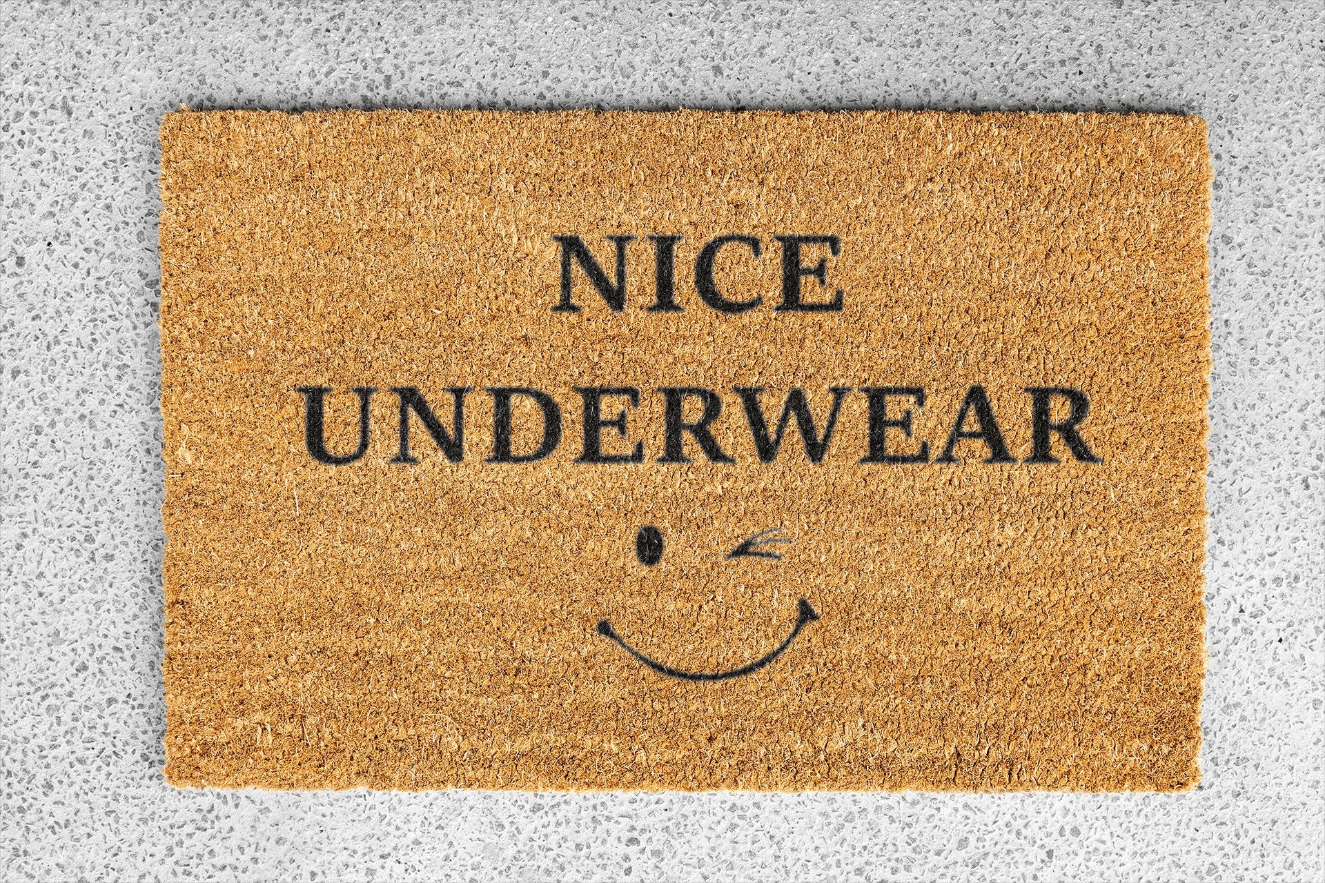 Personalized coir doormat handmade by Matnifique.