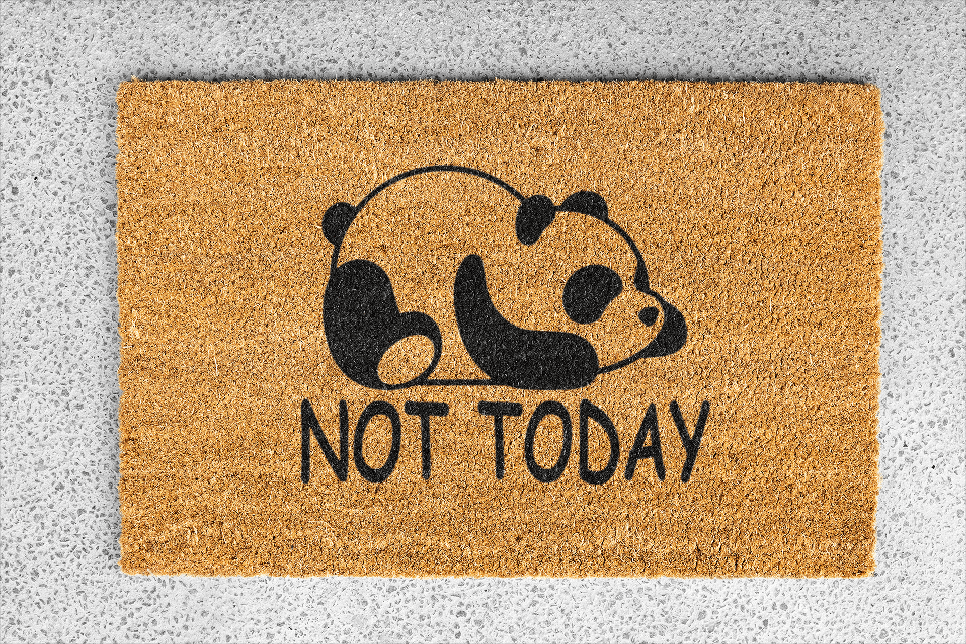 Personalized coir doormat handmade by Matnifique.