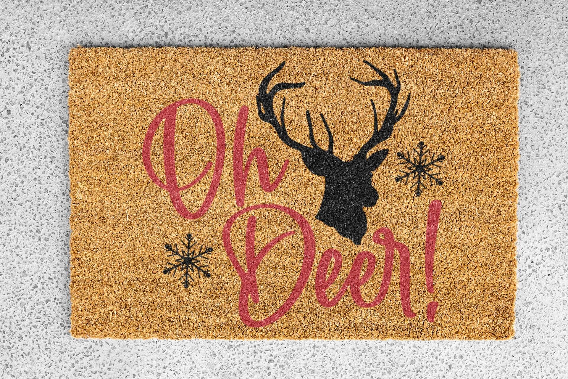 Personalized coir doormat handmade by Matnifique.
