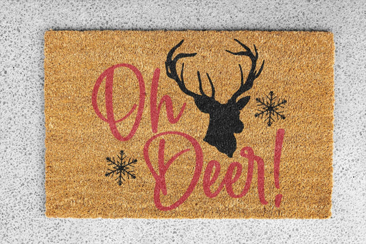 Personalized coir doormat handmade by Matnifique.