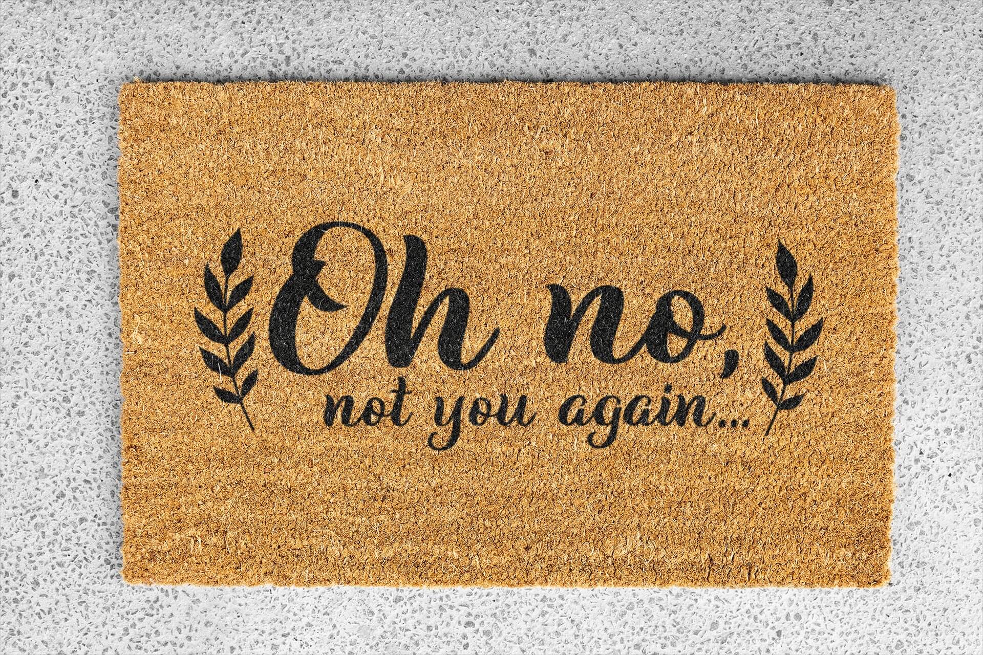 Personalized coir doormat handmade by Matnifique.