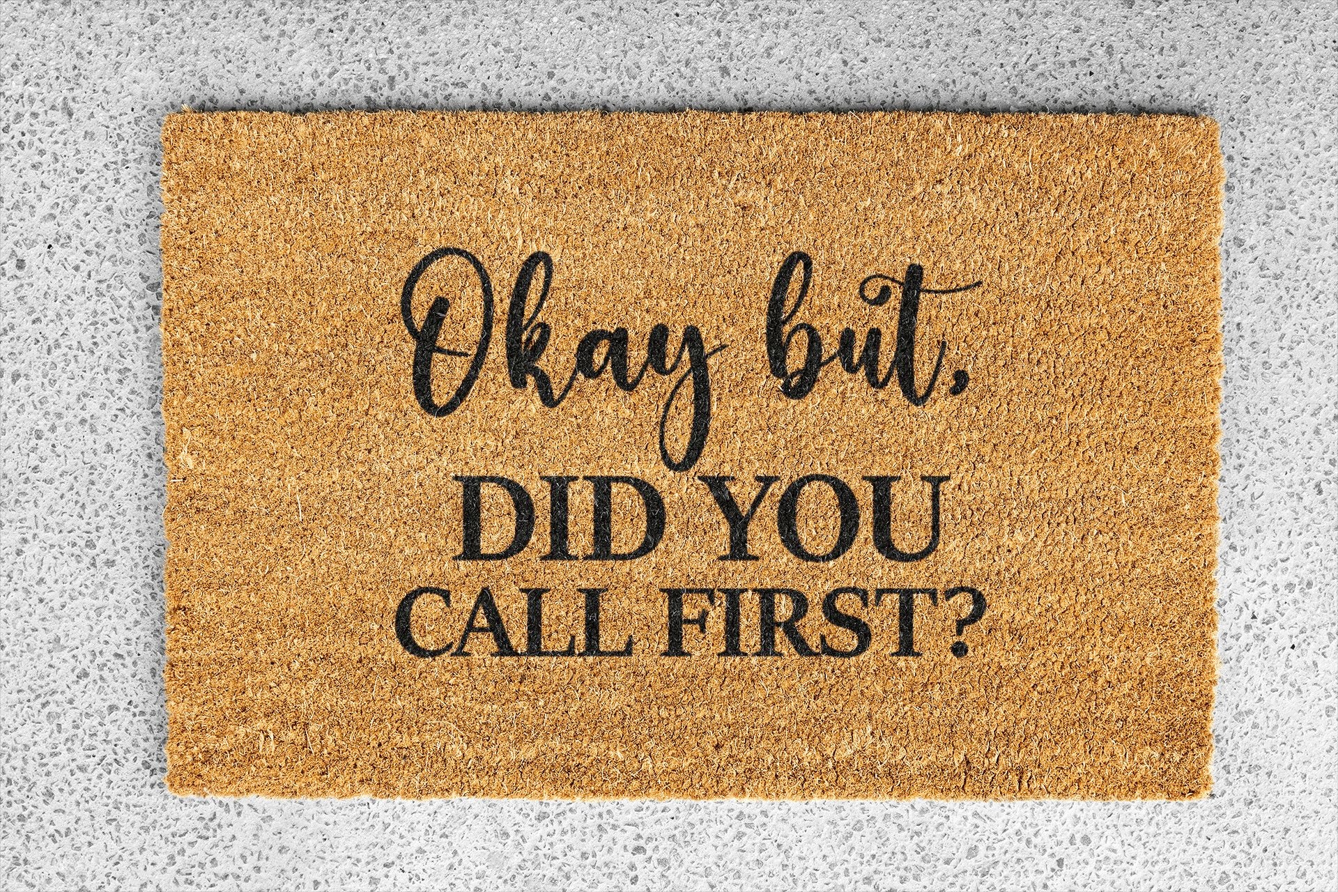 Personalized coir doormat handmade by Matnifique.