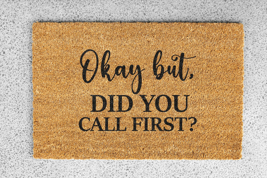 Personalized coir doormat handmade by Matnifique.