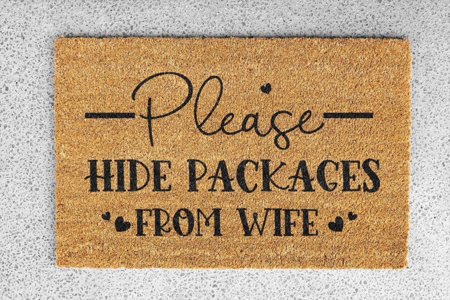 Personalized coir doormat handmade by Matnifique.