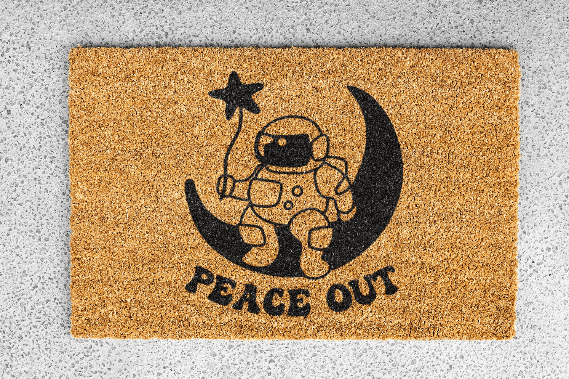 Personalized coir doormat handmade by Matnifique.