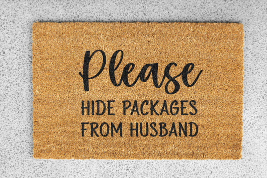 Personalized coir doormat handmade by Matnifique.