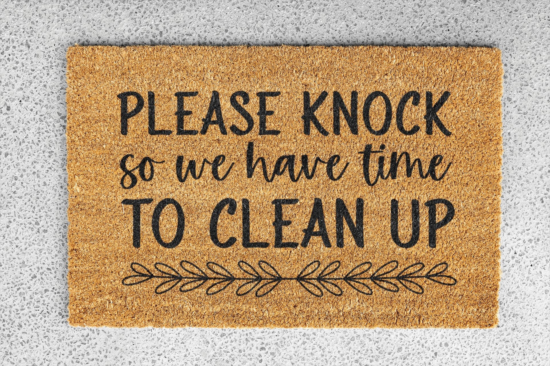 Personalized coir doormat handmade by Matnifique.