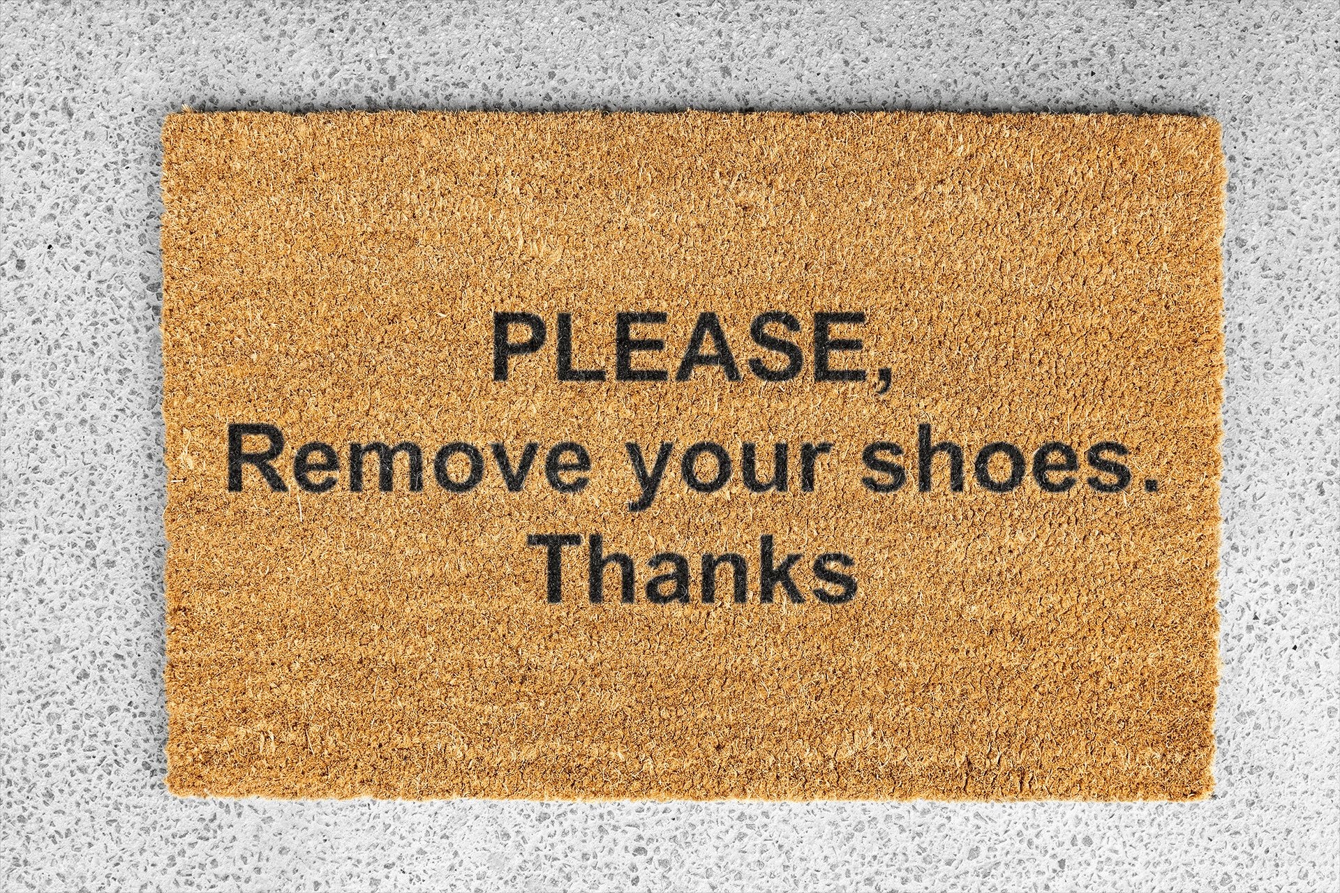 Personalized coir doormat handmade by Matnifique.