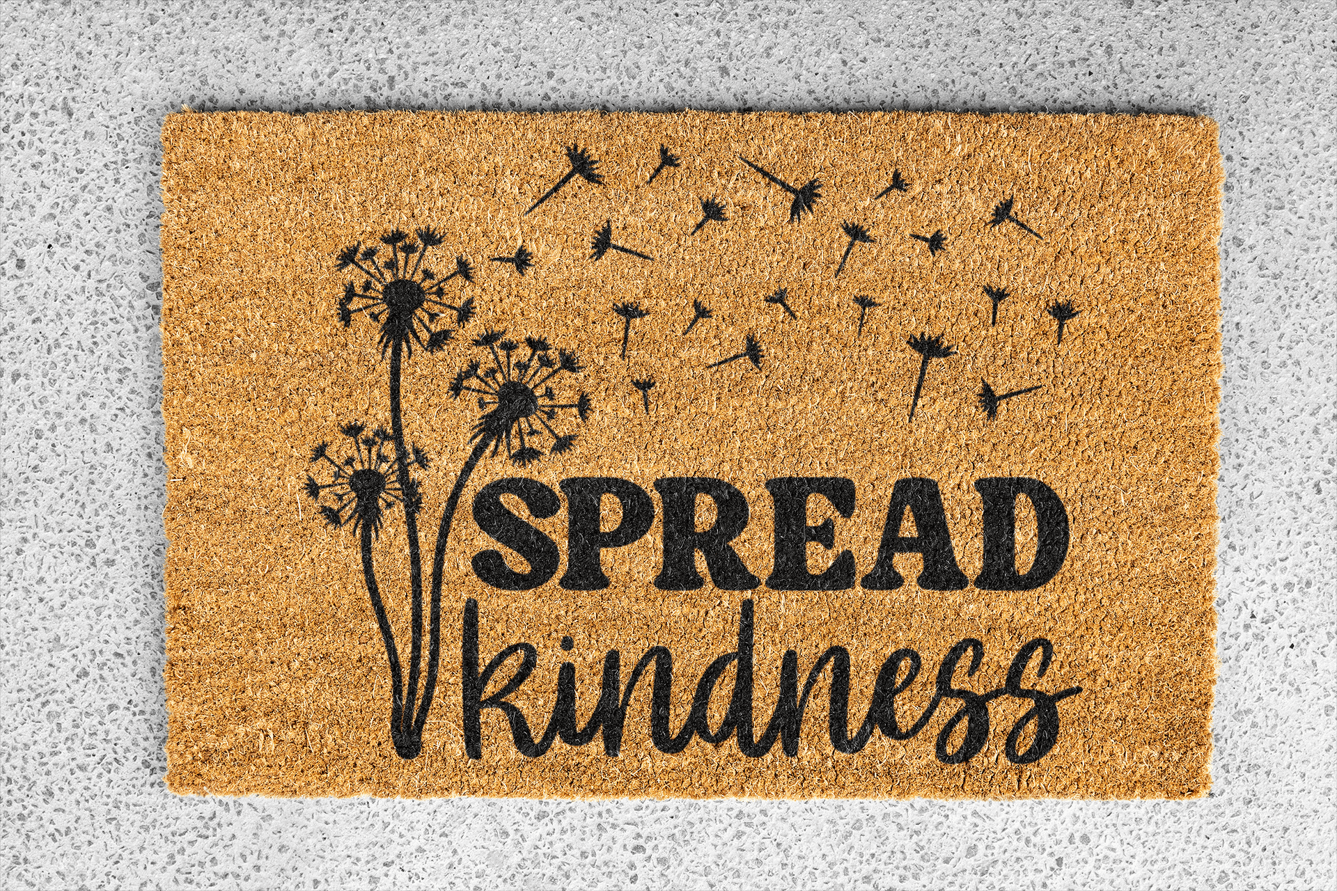 Personalized coir doormat handmade by Matnifique.