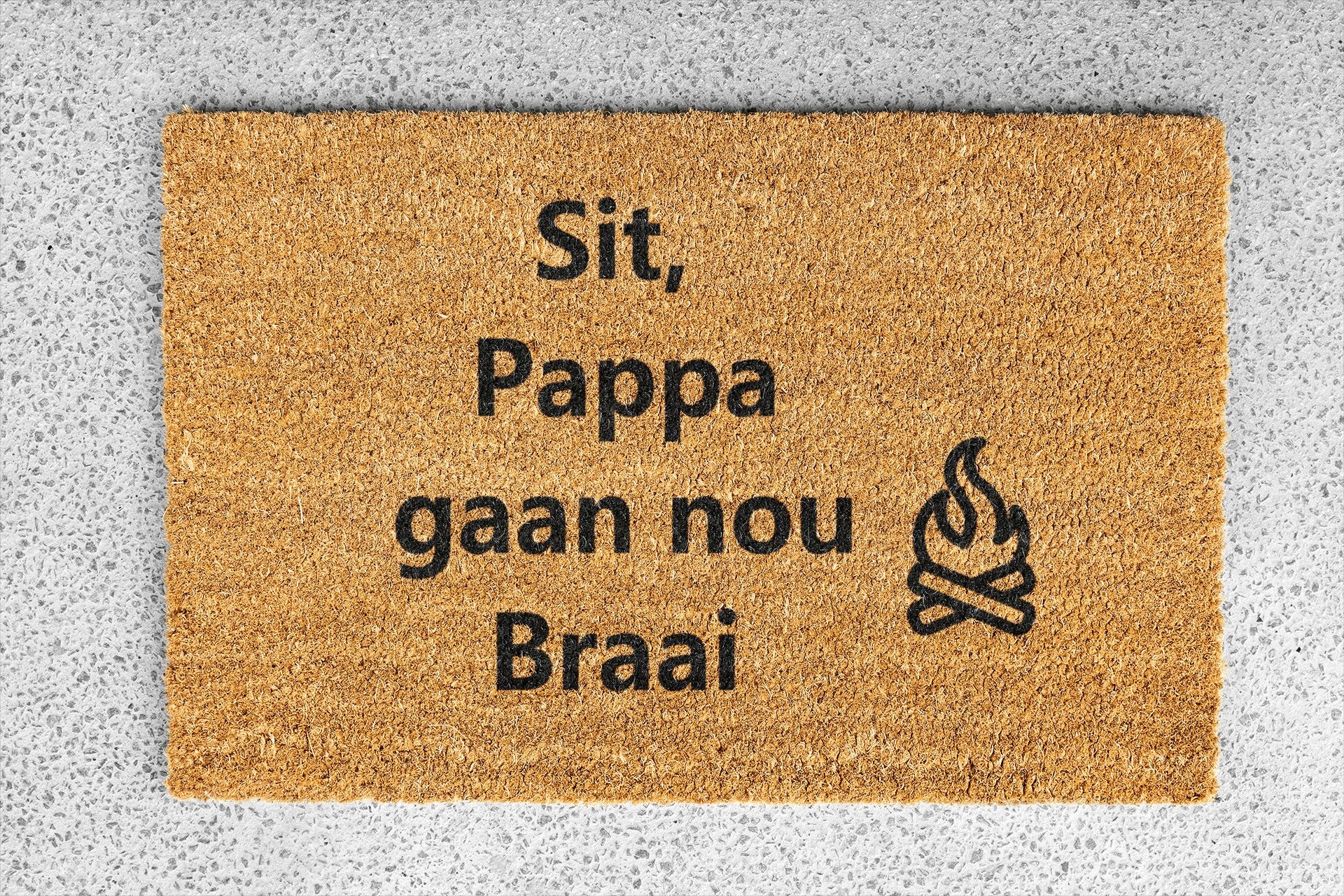 Personalized coir doormat handmade by Matnifique.