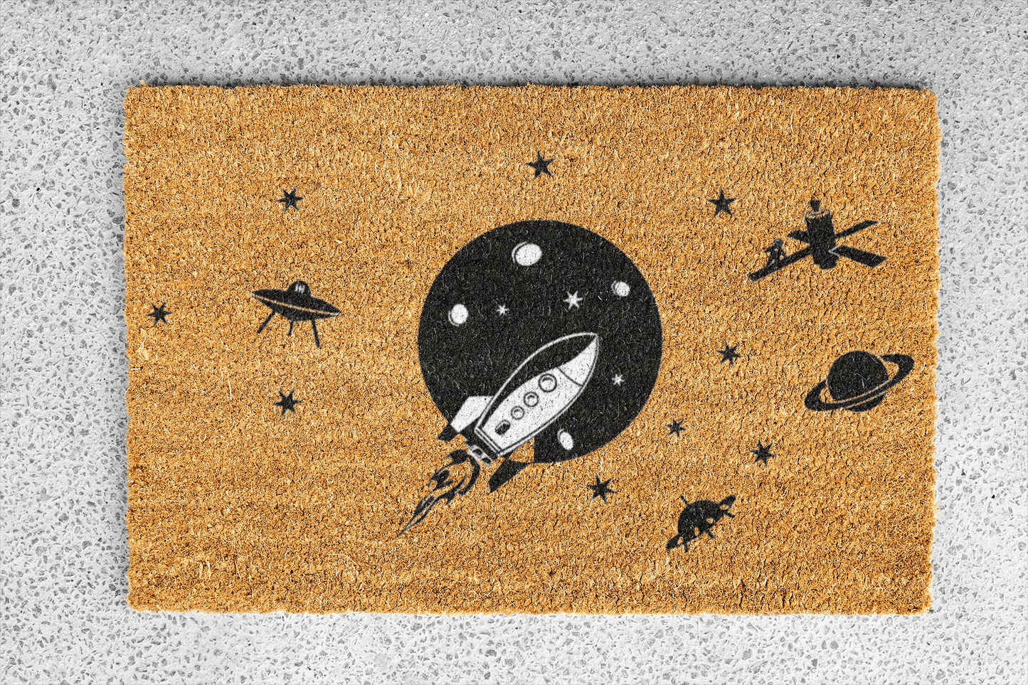 Personalized coir doormat handmade by Matnifique.