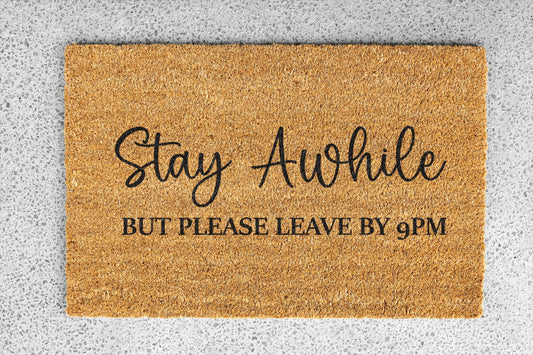 Personalized coir doormat handmade by Matnifique.
