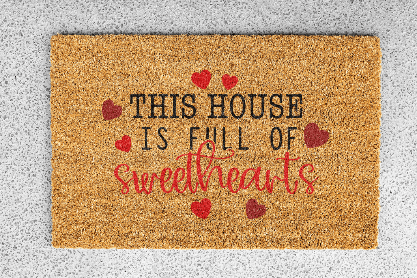 Personalized coir doormat handmade by Matnifique.