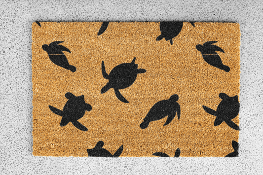 Personalized coir doormat handmade by Matnifique.