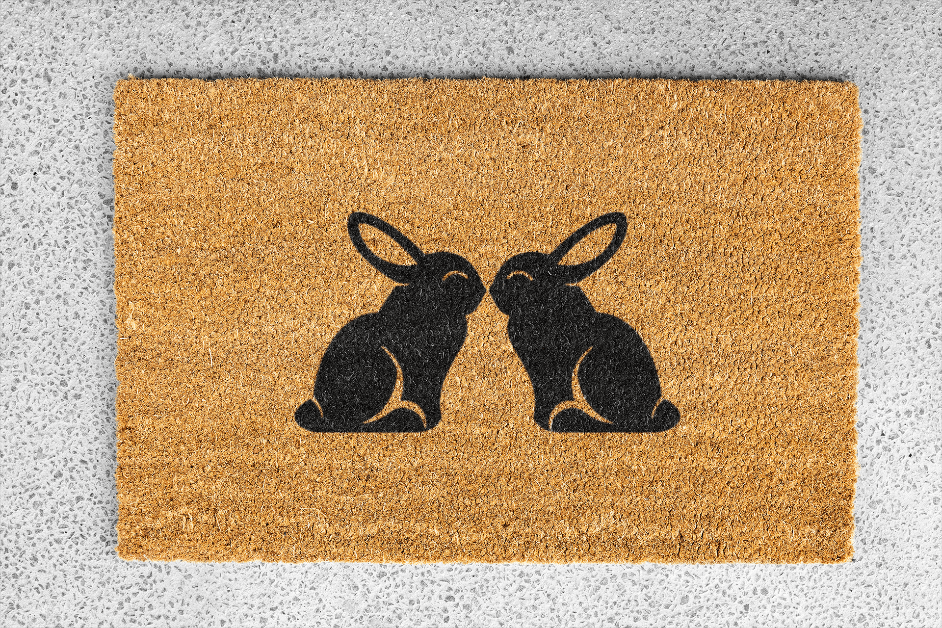 Personalized coir doormat handmade by Matnifique.