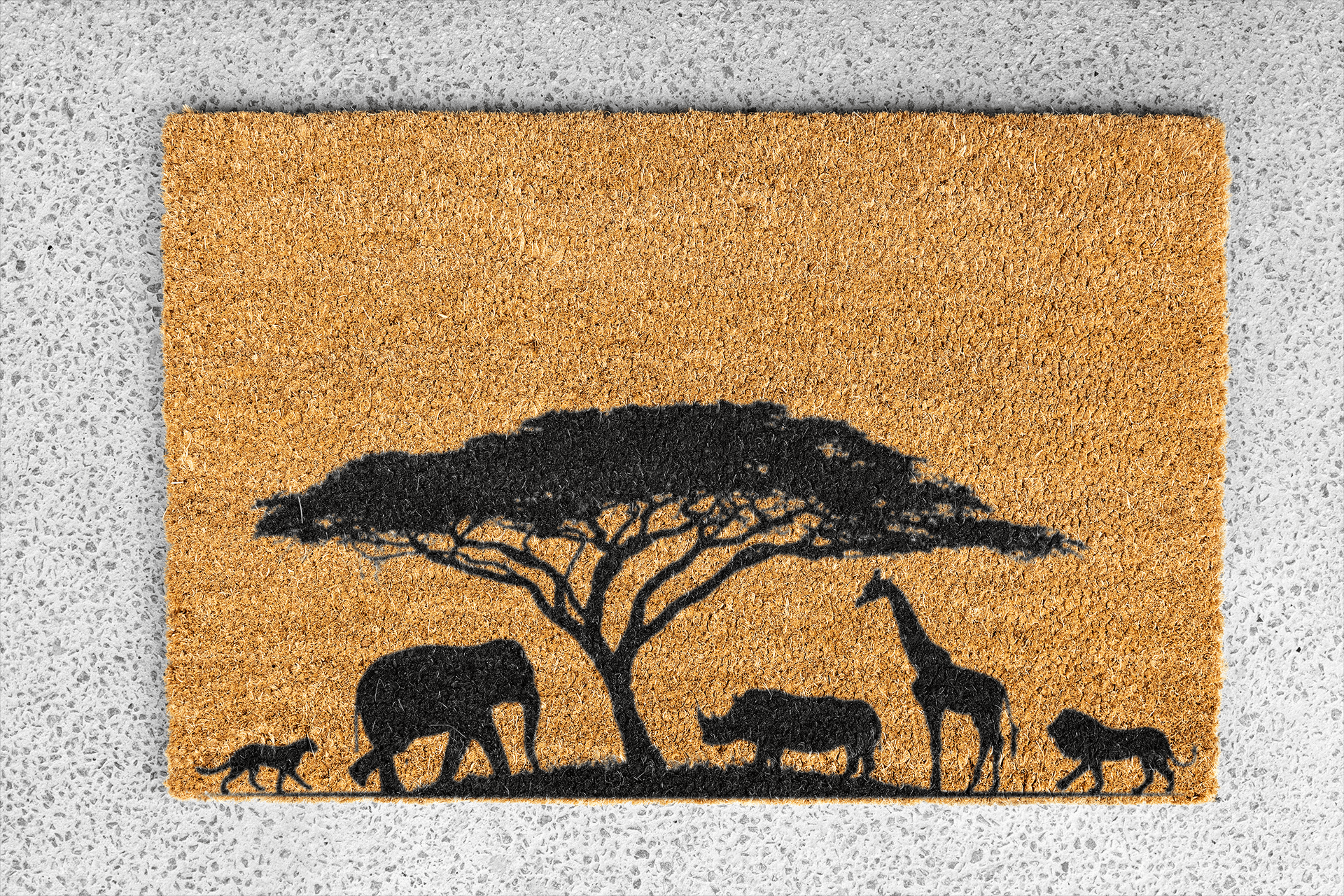 Personalized coir doormat handmade by Matnifique.