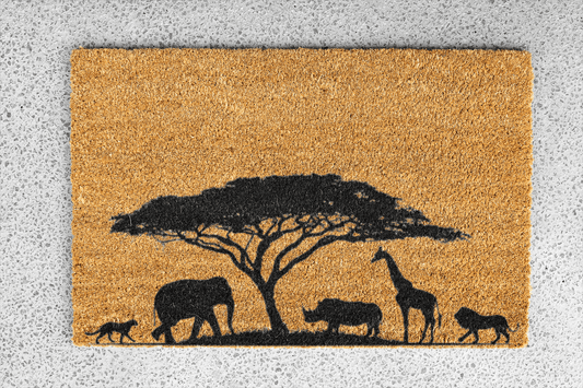 Personalized coir doormat handmade by Matnifique.
