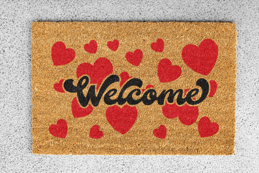 Personalized coir doormat handmade by Matnifique.