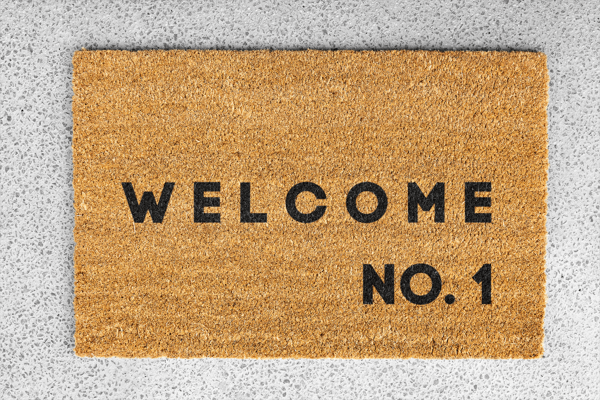 Personalized coir doormat handmade by Matnifique.