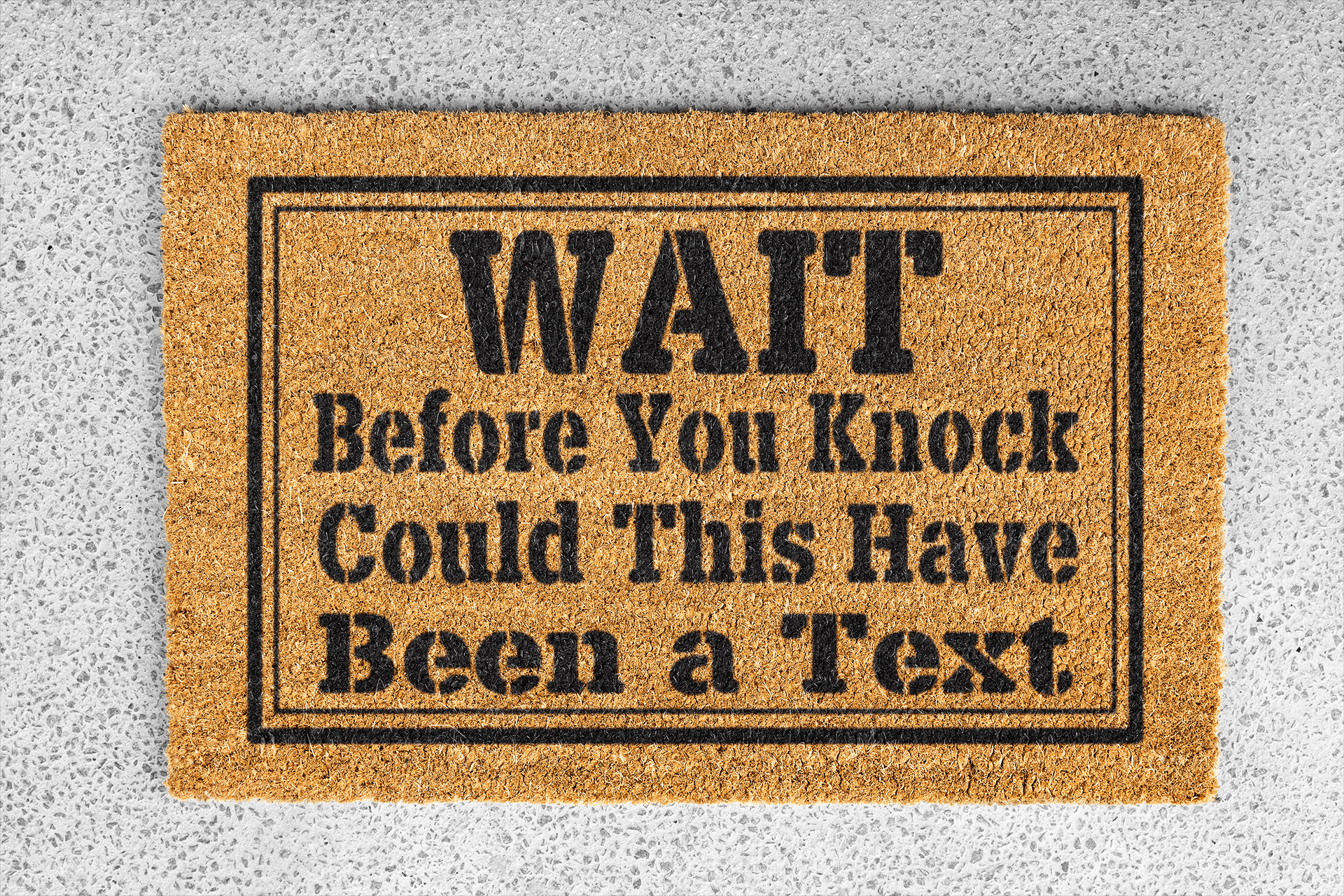 Personalized coir doormat handmade by Matnifique.