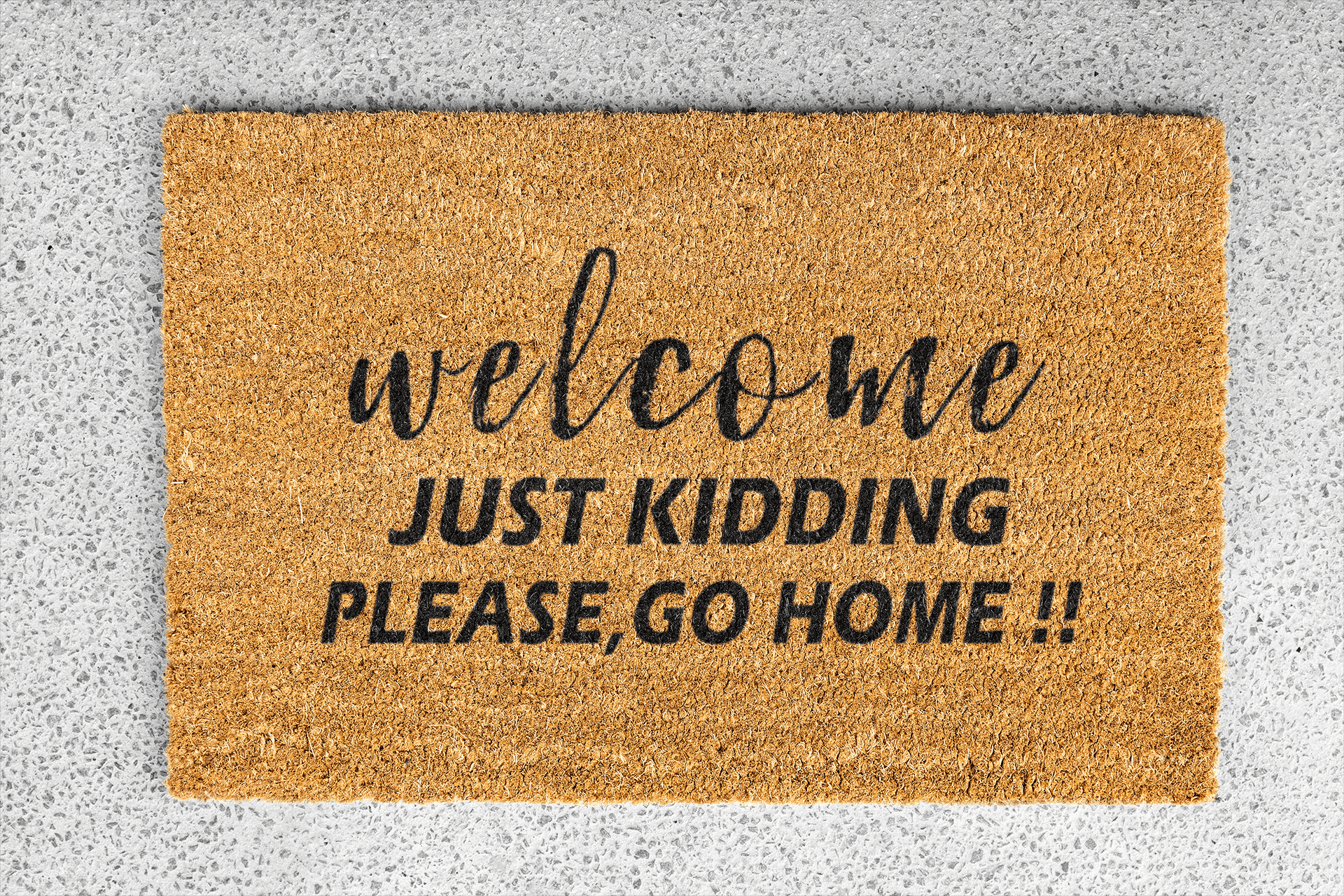 Personalized coir doormat handmade by Matnifique.