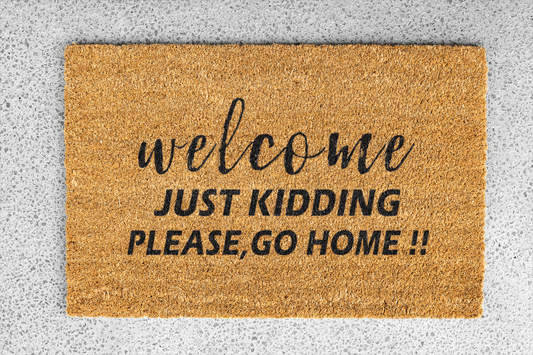 Personalized coir doormat handmade by Matnifique.