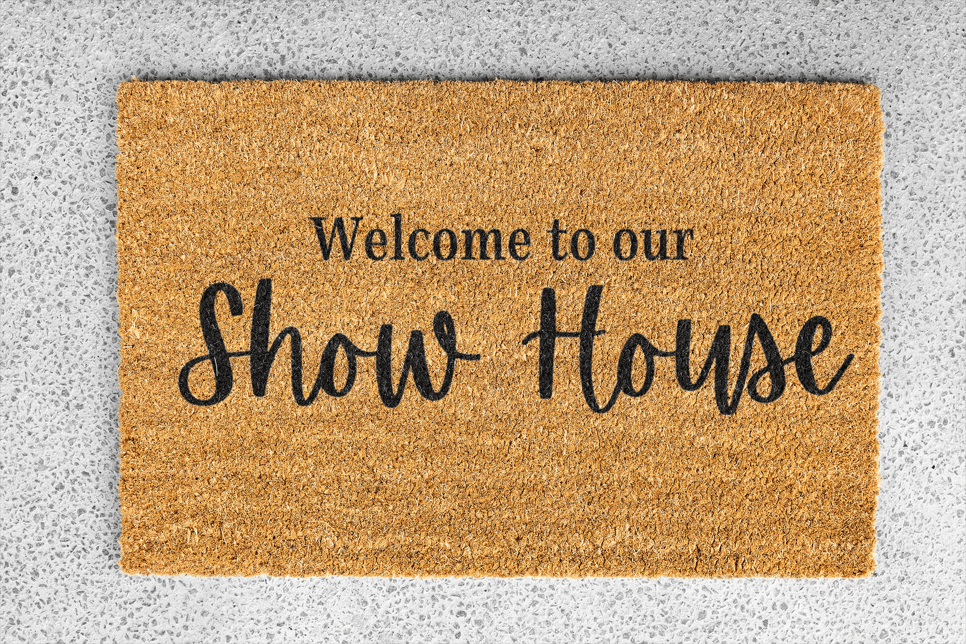 Personalized coir doormat handmade by Matnifique.