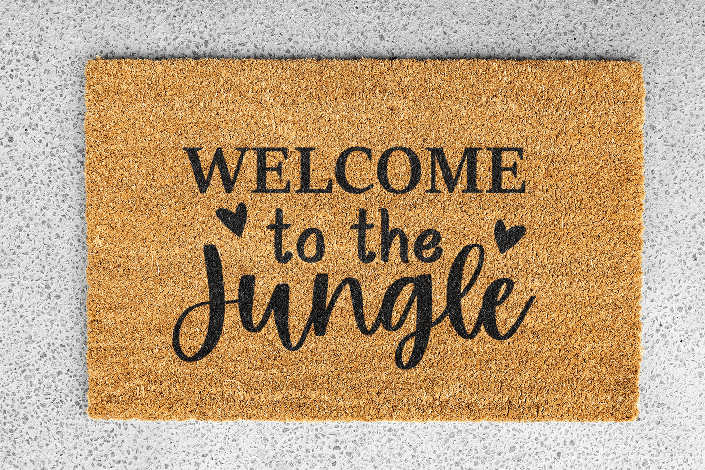 Personalized coir doormat handmade by Matnifique.