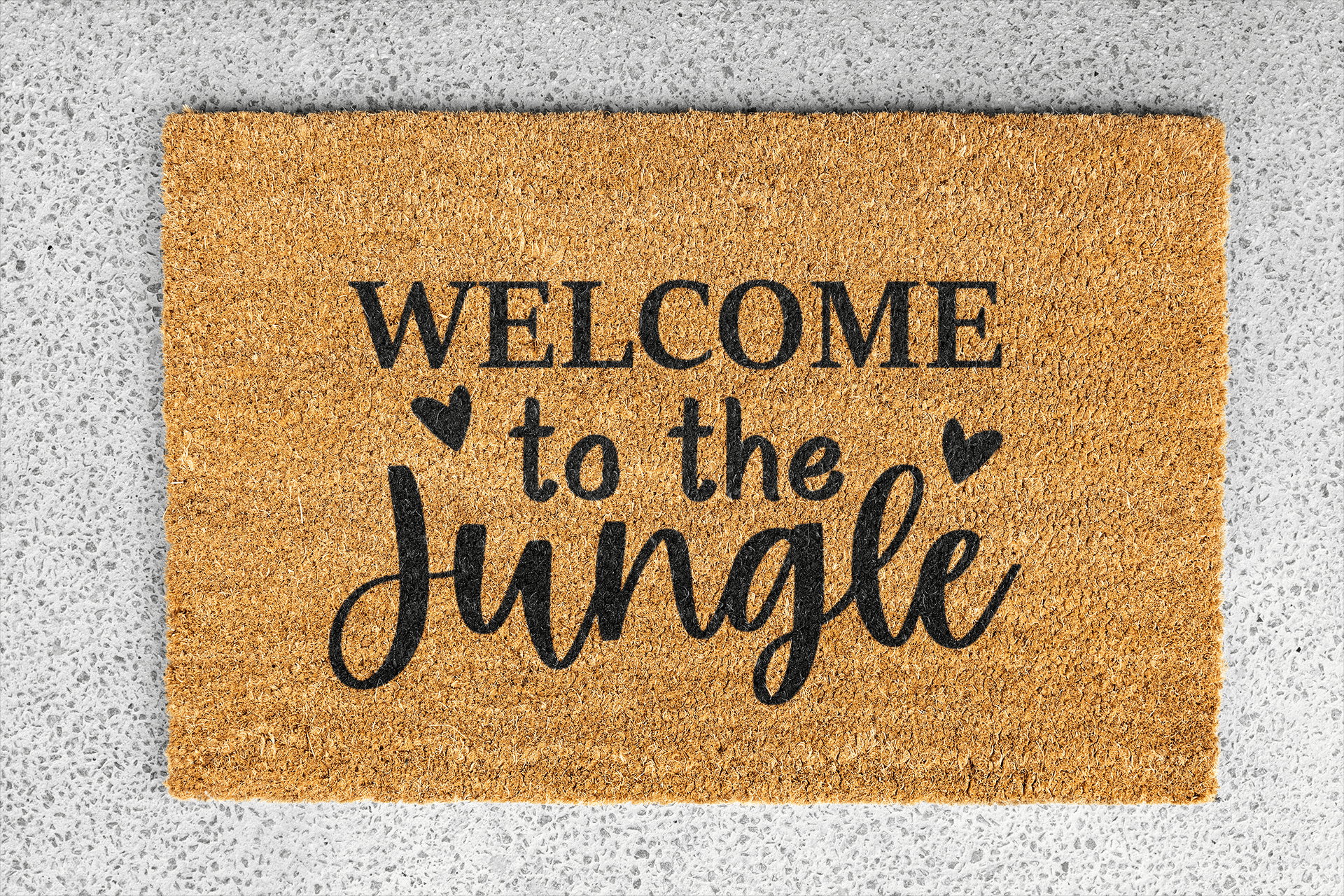 Personalized coir doormat handmade by Matnifique.