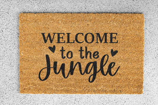 Personalized coir doormat handmade by Matnifique.