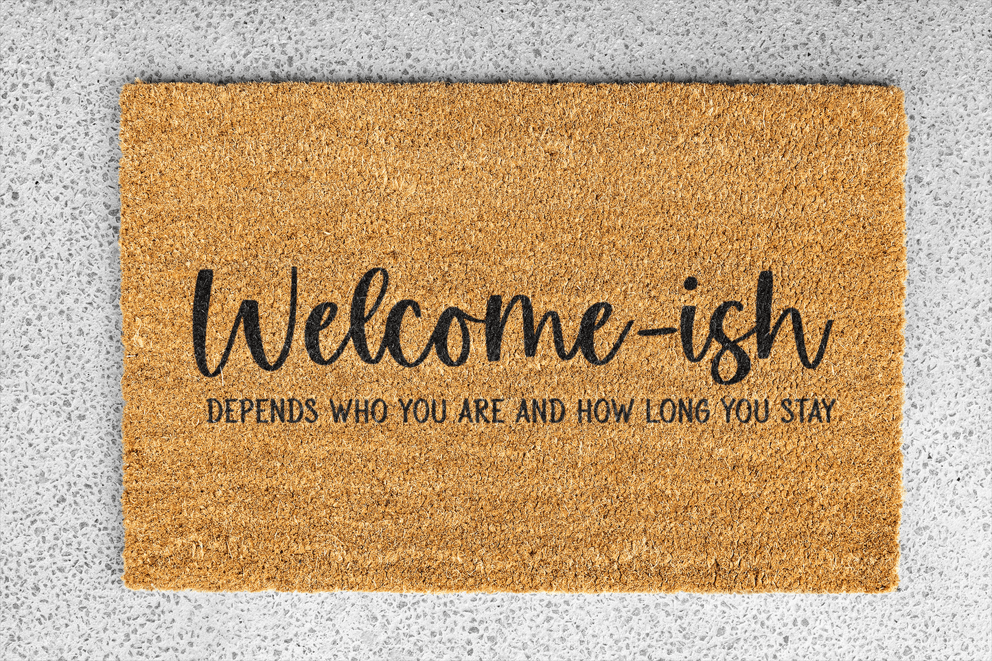 Personalized coir doormat handmade by Matnifique.