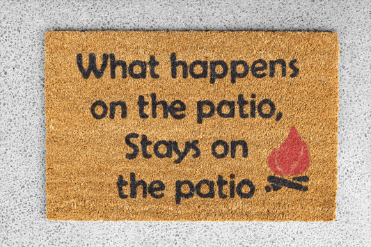 Personalized coir doormat handmade by Matnifique.