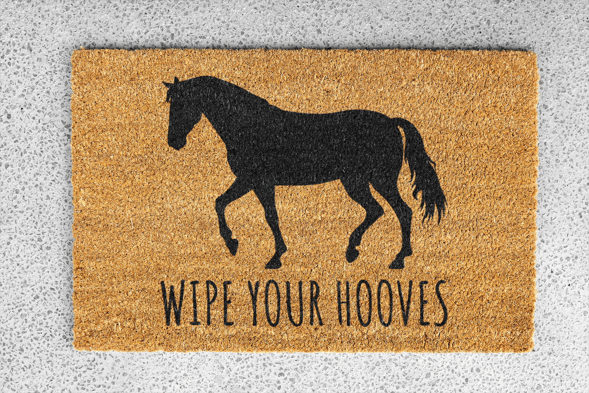 Personalized coir doormat handmade by Matnifique.