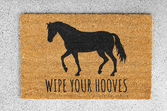 Personalized coir doormat handmade by Matnifique.