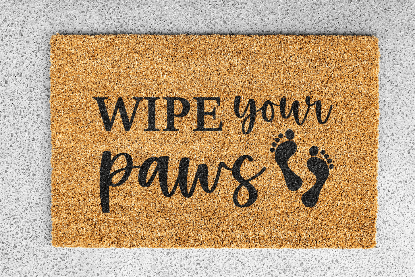 Personalized coir doormat handmade by Matnifique.