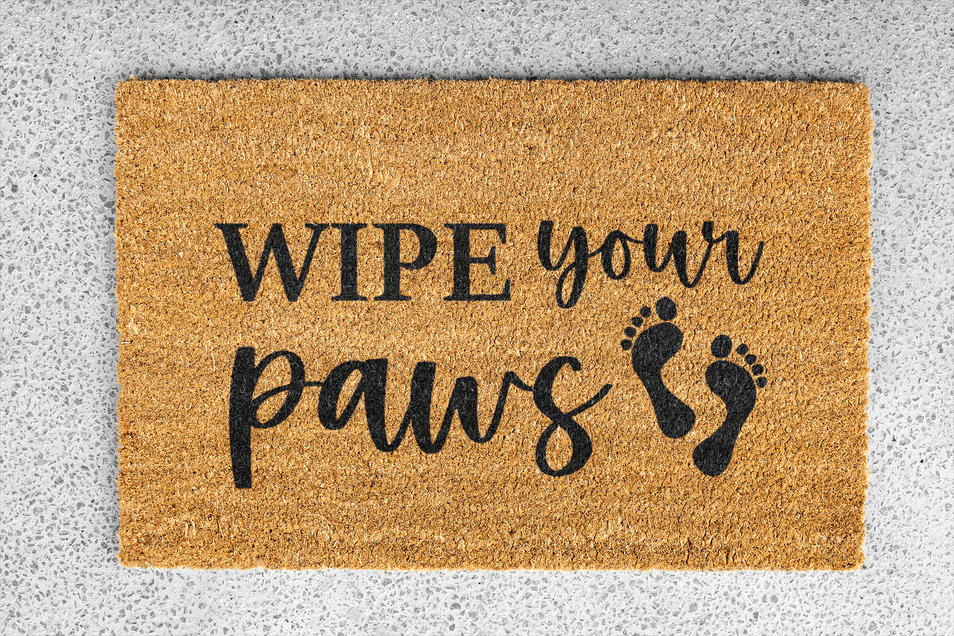 Personalized coir doormat handmade by Matnifique.
